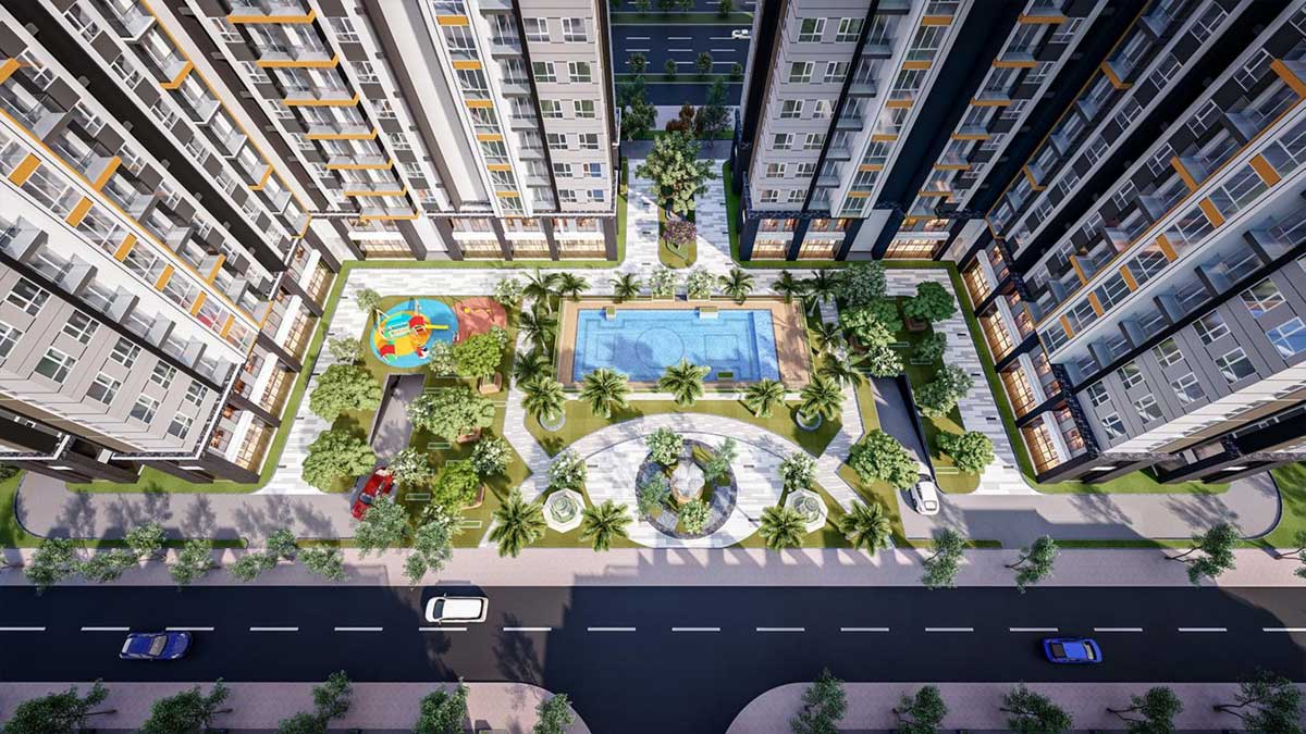 Nội khu Dự án Căn hộ City Gate 5 Bình Chánh Nội khu Dự án Căn hộ City Gate 5 Bình Chánh