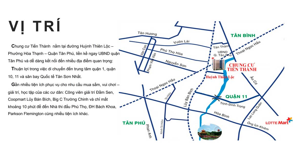 Vị trí Dự án Căn hộ Chung cư Tiến Thành Tân Phú Vị trí Dự án Căn hộ Chung cư Tiến Thành Tân Phú