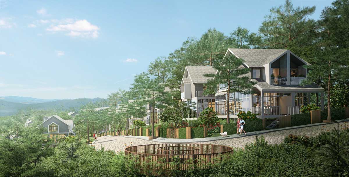 Phối cảnh Biệt thự sinh thái La Nature Bảo Lộc Phối cảnh Biệt thự sinh thái La Nature Bảo Lộc