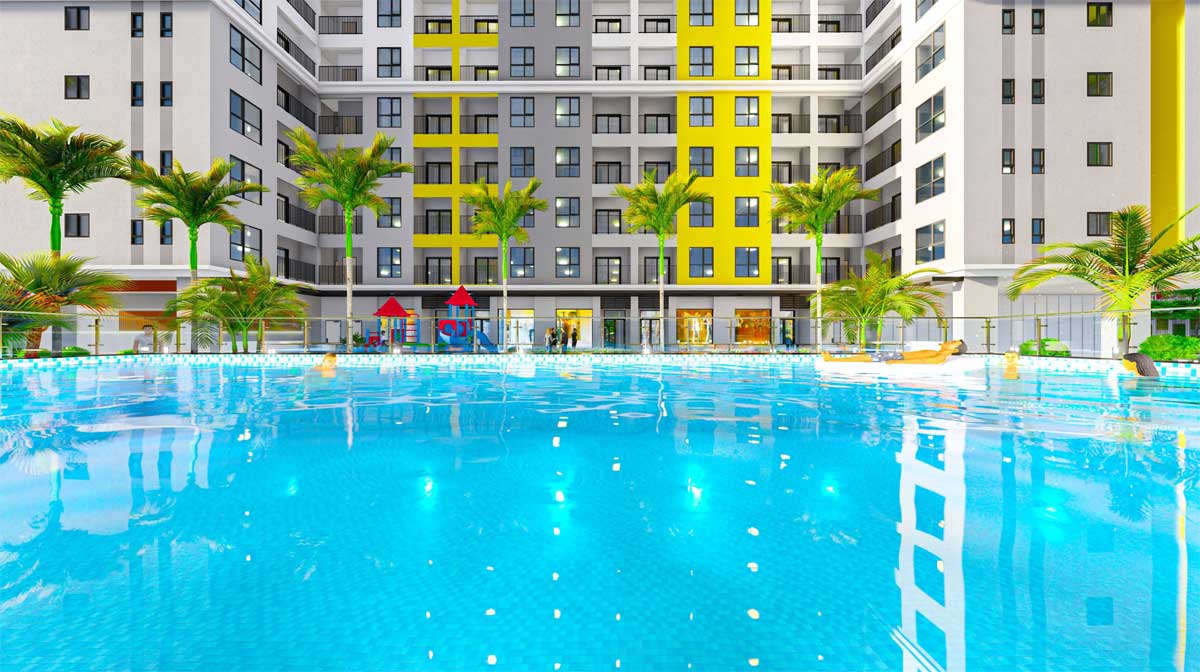 Hồ bơi Dự án Căn hộ Bcons Plaza Dĩ An Bình Dương Hồ bơi Dự án Căn hộ Bcons Plaza Dĩ An Bình Dương