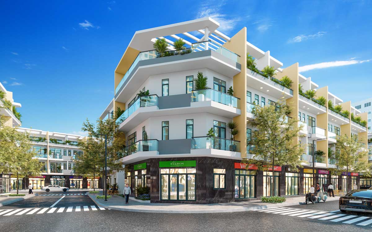 Phối cảnh Căn góc Nhà phố Bcons Plaza Phối cảnh Căn góc Nhà phố Bcons Plaza