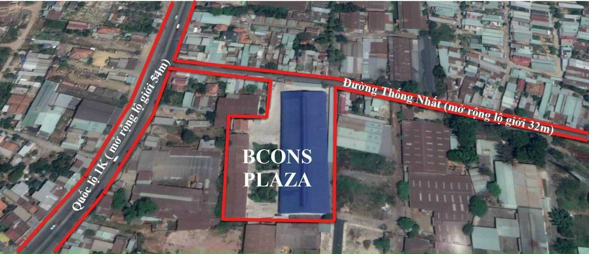Vị trí Lô đất Dự án Căn hộ Bcons Plaza Dĩ An Bình Dương Vị trí Lô đất Dự án Căn hộ Bcons Plaza Dĩ An Bình Dương
