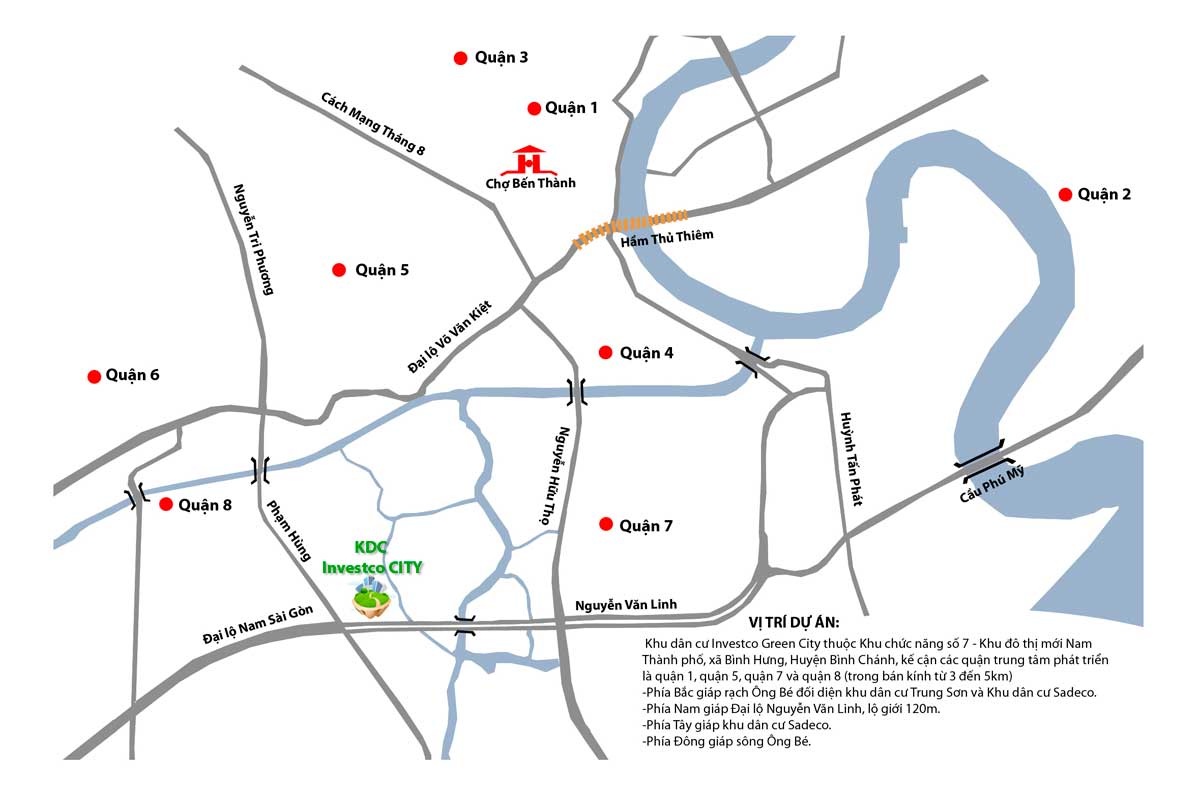 Vị trí Dự án Căn hộ Investco Green City Bình Chánh Vị trí Dự án Căn hộ Investco Green City Bình Chánh
