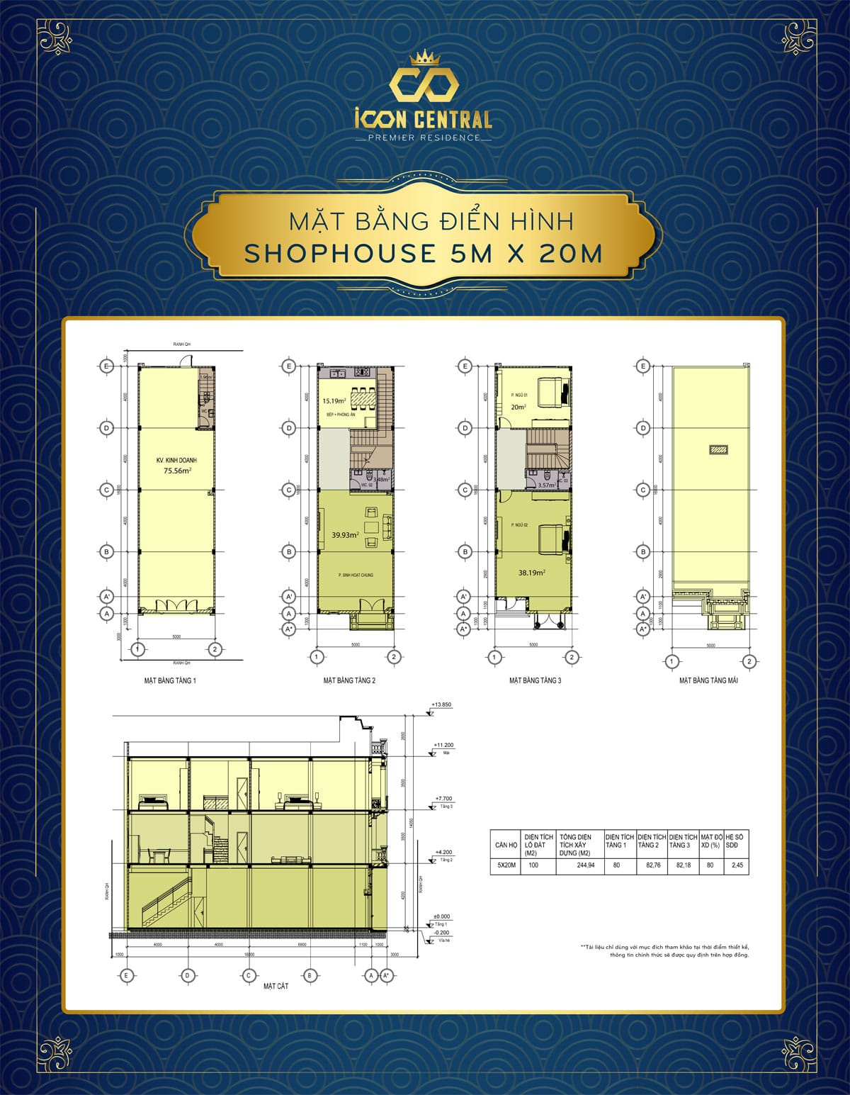 mat bang dien hinh shophouse di an 5x 20m icon central - SHOPHOUSE DĨ AN B&Igrave;NH DƯƠNG