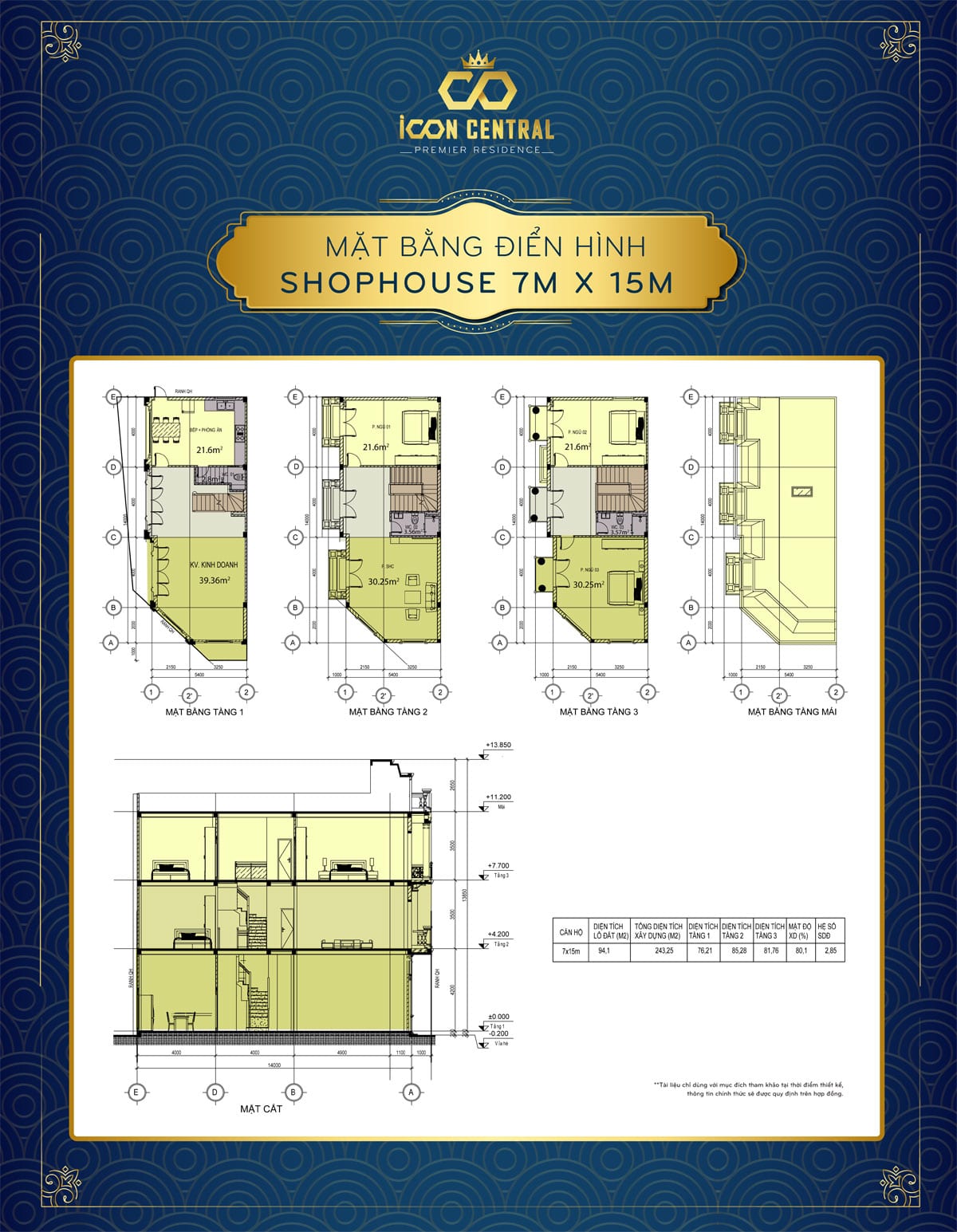 mat bang dien hinh shophouse di an 7x 15m icon central - SHOPHOUSE DĨ AN B&Igrave;NH DƯƠNG