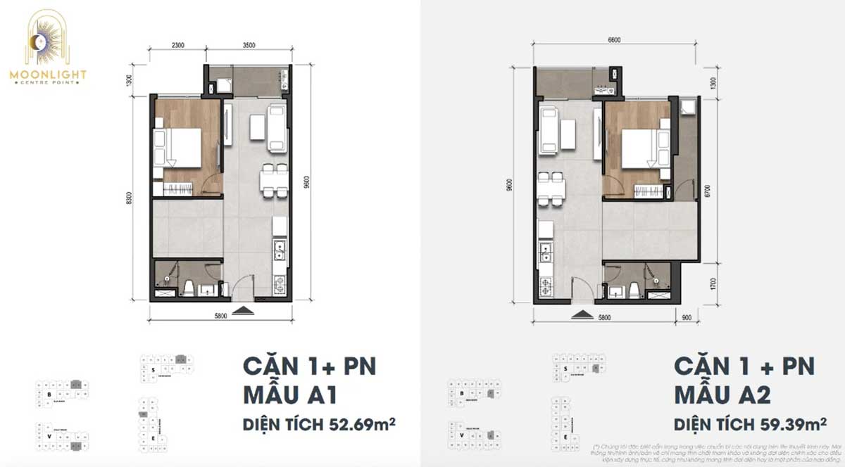 Moonlight Centre Point Thiet ke Can ho 1PN Plus Moonlight Centre Point Binh Tan - Moonlight Centre Point