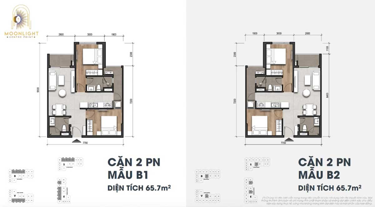 Moonlight Centre Point Thiet ke Can ho 2PN Moonlight Centre Point Binh Tan - Moonlight Centre Point