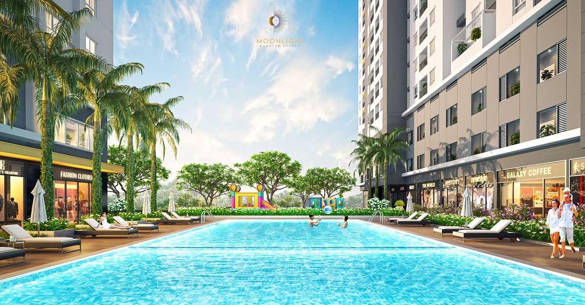 Tiện ích Hồ bơi tràn bờ tại Dự án Moonlight Centre Point Tiện ích Hồ bơi tràn bờ tại Dự án Moonlight Centre Point