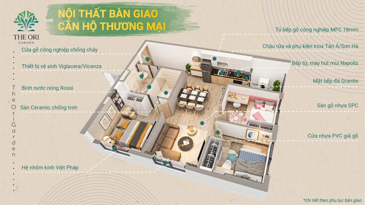 Nội thất Căn hộ The Ori Garden Đà Nẵng Nội thất Căn hộ The Ori Garden Đà Nẵng