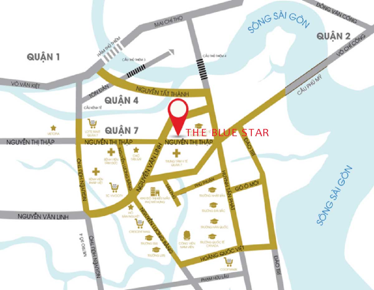 Vị trí Dự án Căn hộ The Blue Star Quận 7 Vị trí Dự án Căn hộ The Blue Star Quận 7