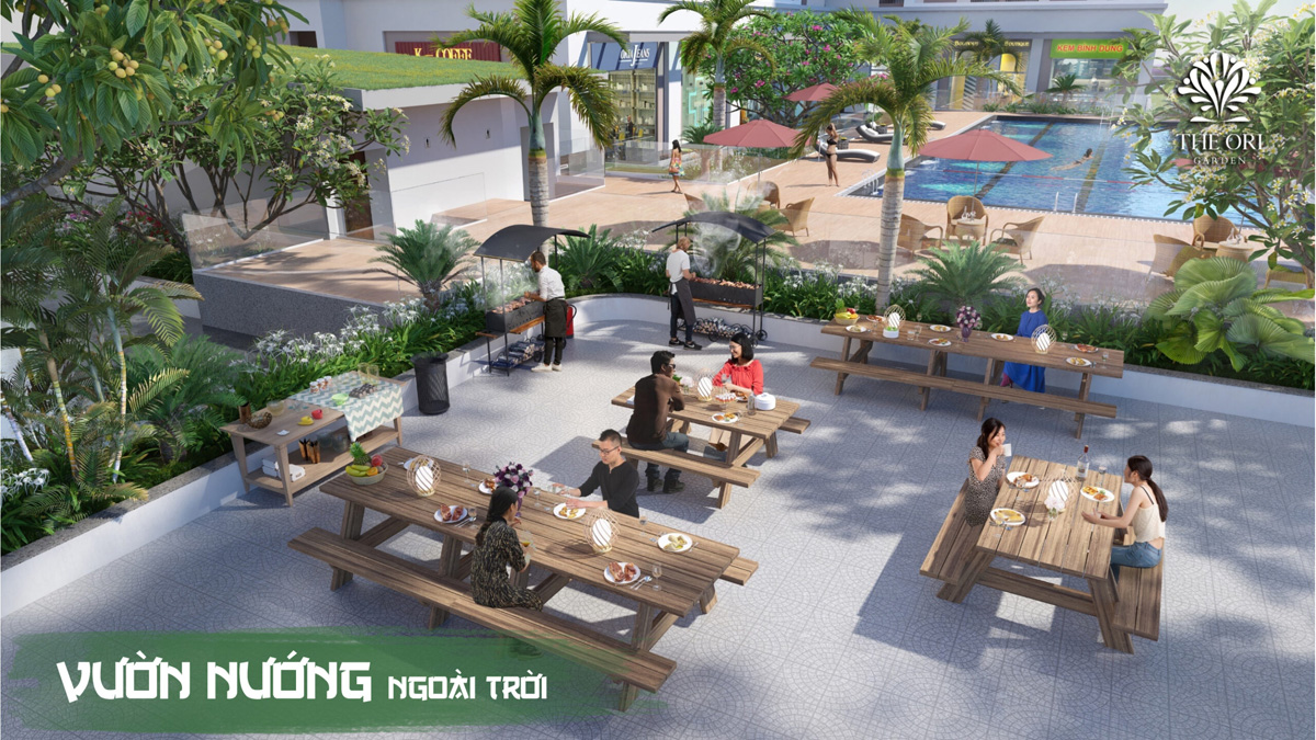 Vườn nướng ngoài trời Dự án Căn hộ The Ori Garden Đà Nẵng Vườn nướng ngoài trời Dự án Căn hộ The Ori Garden Đà Nẵng