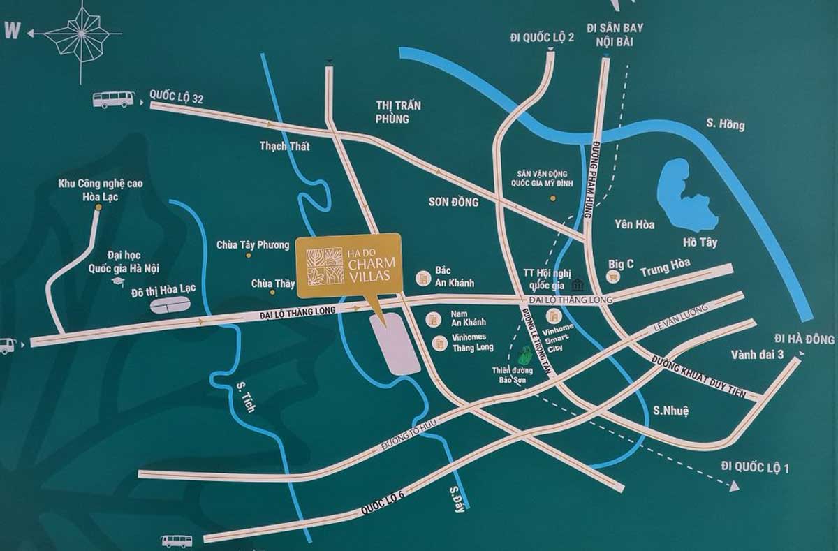 Vị trí Dự án Hado Charm Villas Hà Nội Vị trí Dự án Hado Charm Villas Hà Nội