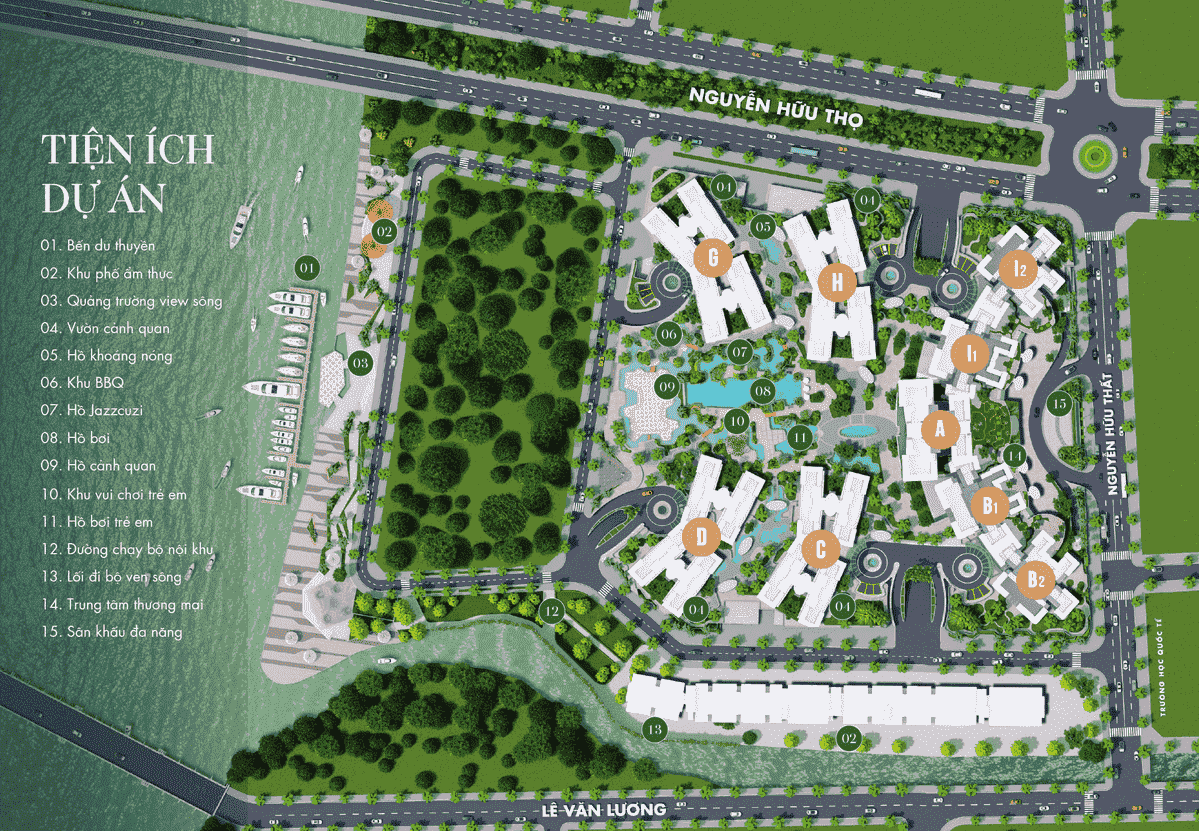 Tiện &iacute;ch Dự &aacute;n Căn hộ Grand Sentosa Nguyễn Hữu Thọ Nh&agrave; B&egrave;