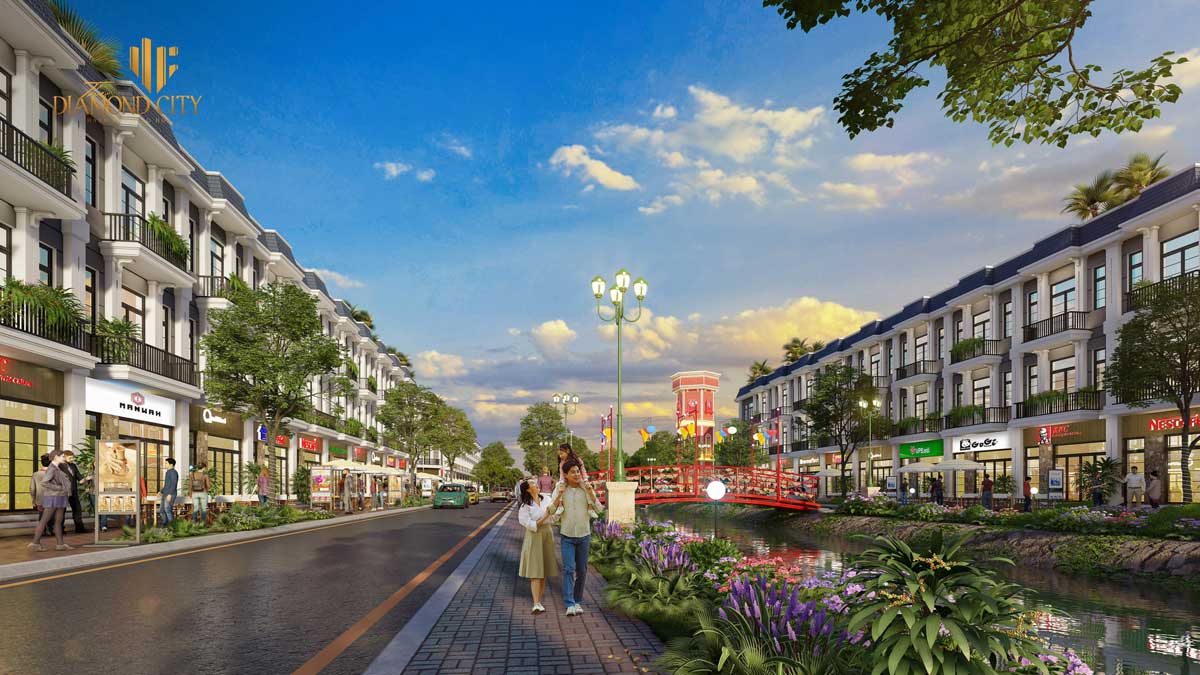 Duong dao bo Du an The Diamond City - Khu D&acirc;n Cư Quốc Linh