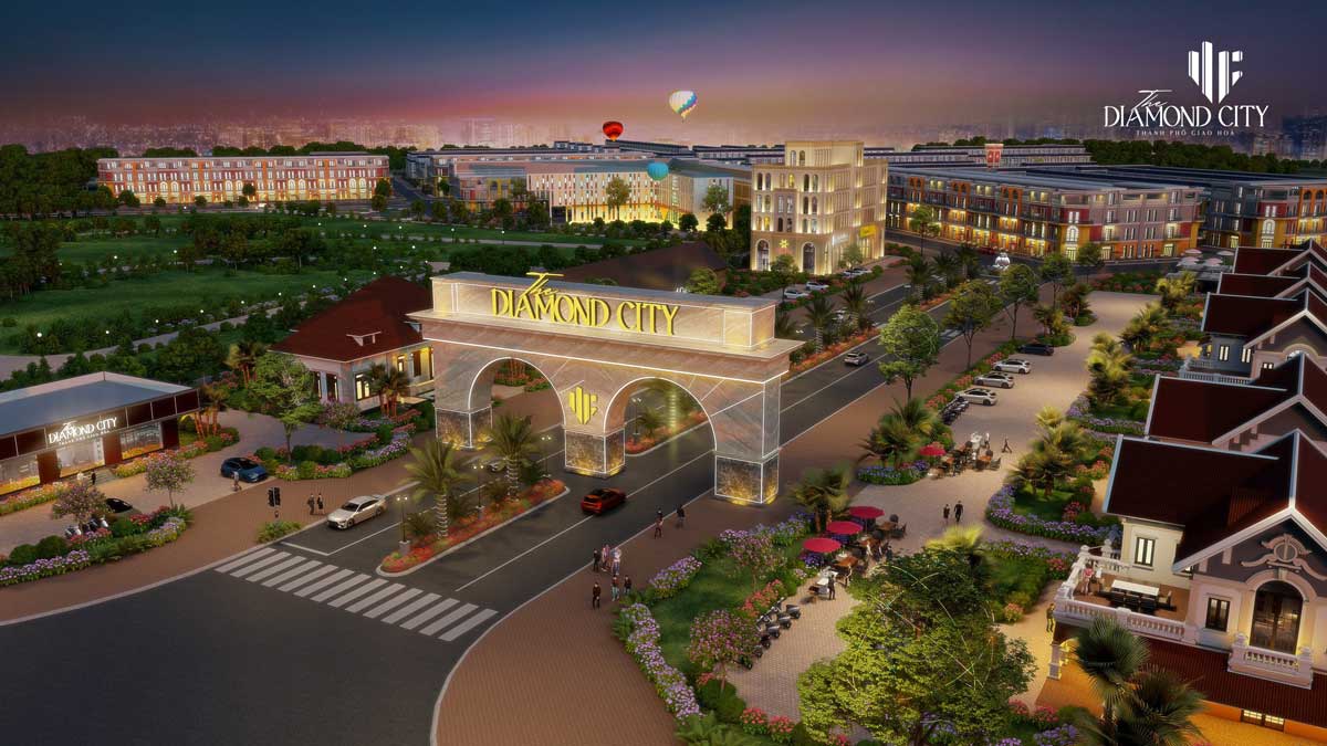 Khu vuc cong chao Du an The Diamond City - Khu D&acirc;n Cư Quốc Linh