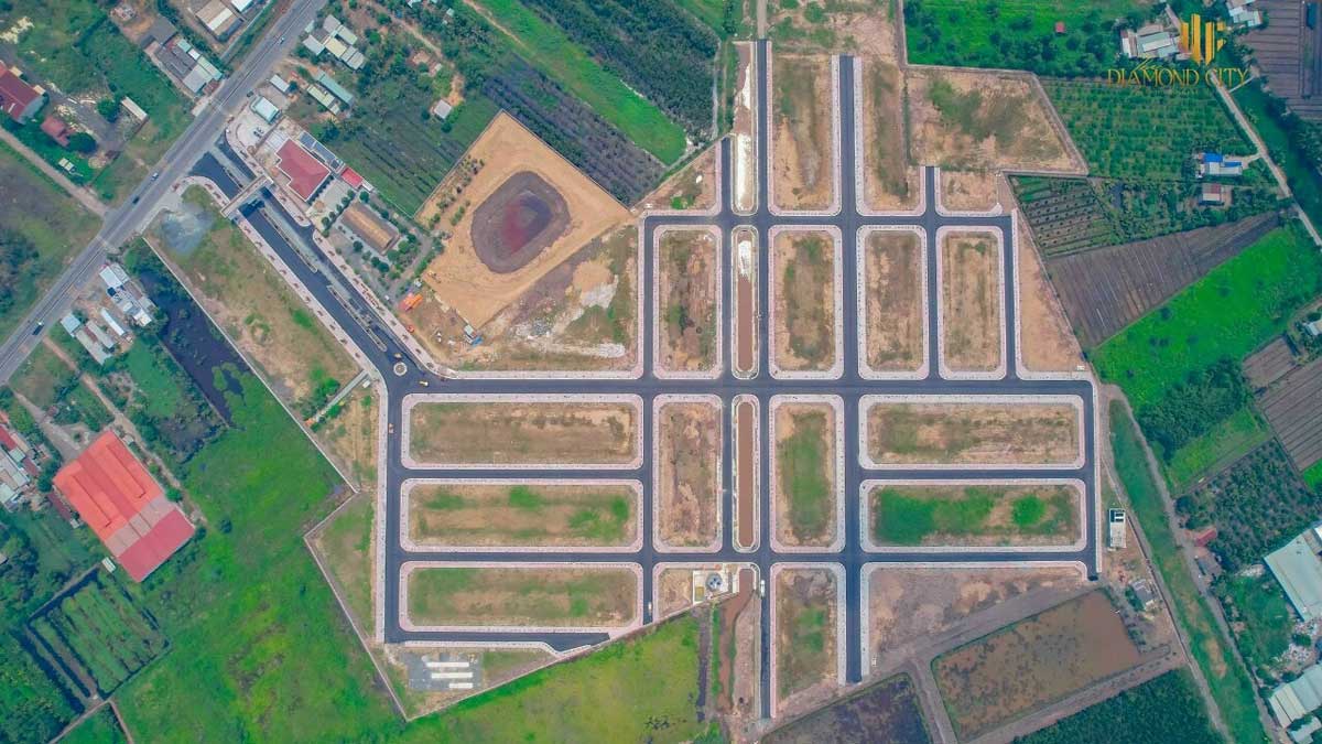 Tien do thi cong Khu Dan Cu Quoc Linh Diamond City Duc Hoa - Khu D&acirc;n Cư Quốc Linh