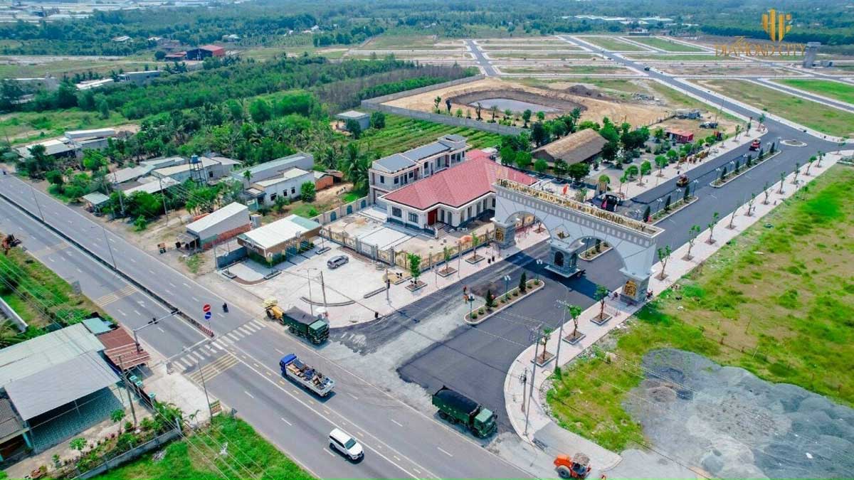 Tien do thi cong Khu Dan Cu Quoc Linh Diamond City moi nhat - Khu D&acirc;n Cư Quốc Linh