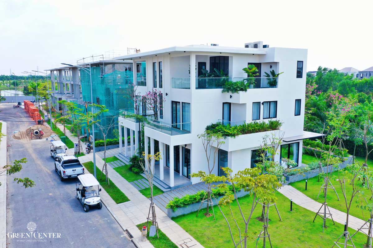 Tien do thi cong nha pho Green Center Long An moi nhat thang 2 nam 2021 - Green Center