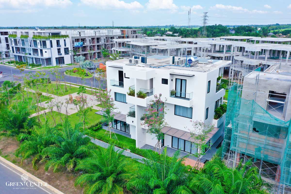 Tien do thi cong nha pho Green Center Long An - Green Center
