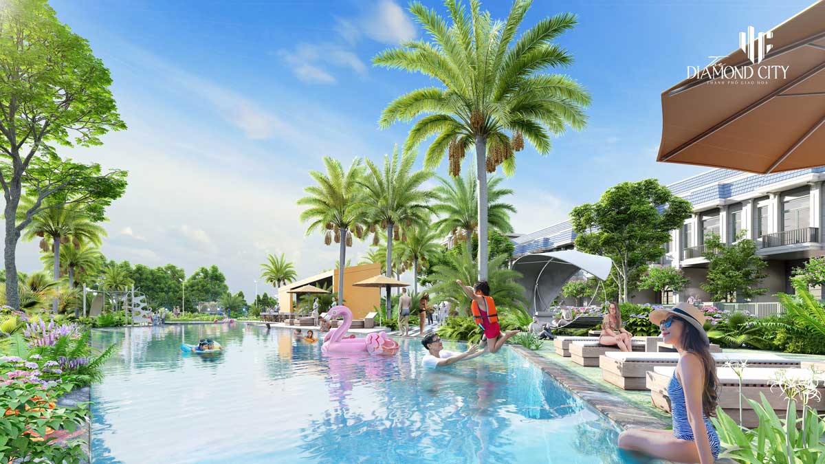 Tien ich ho boi trung tam Du an The Diamond City - Khu D&acirc;n Cư Quốc Linh