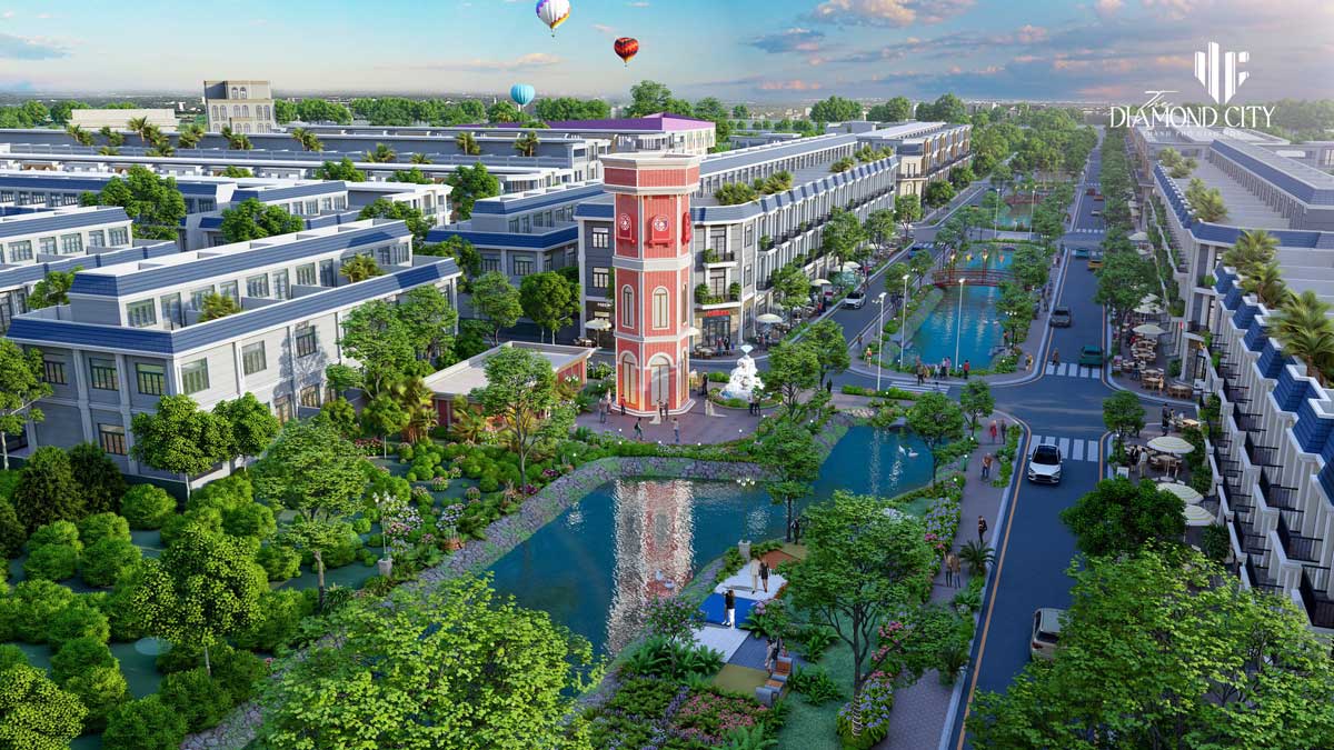 Tien ich khu cong vien trung tam Du an The Diamond City - Khu D&acirc;n Cư Quốc Linh