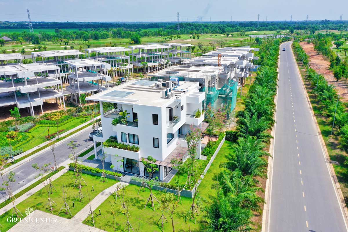 Toan canh Tien do thi cong nha pho Green Center Long An moi nhat - Green Center