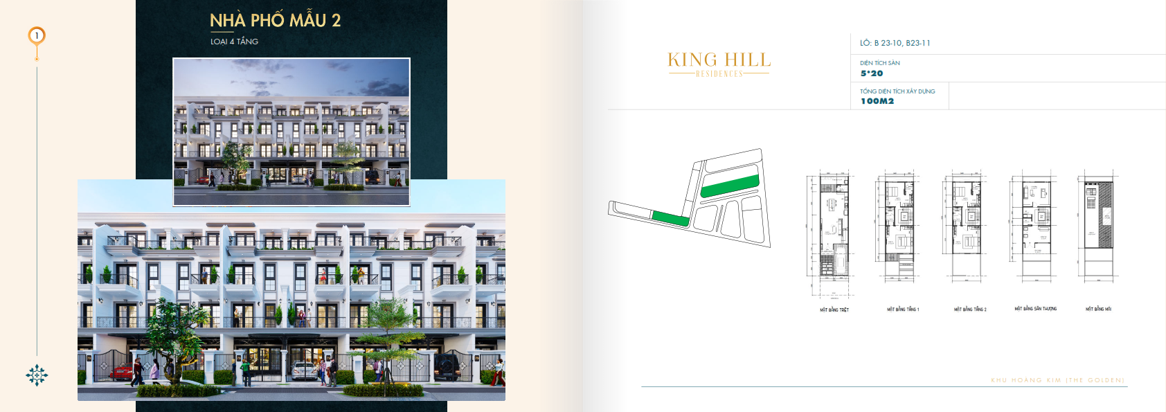 Nhà phố mẫu 2 Dự án King Hill Residences Nhà phố mẫu 2 Dự án King Hill Residences