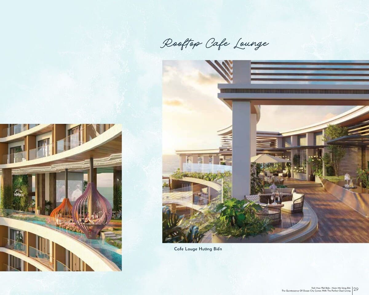 Hồ bơi ch&acirc;n m&acirc;y tại The Meraki Vũng T&agrave;u
