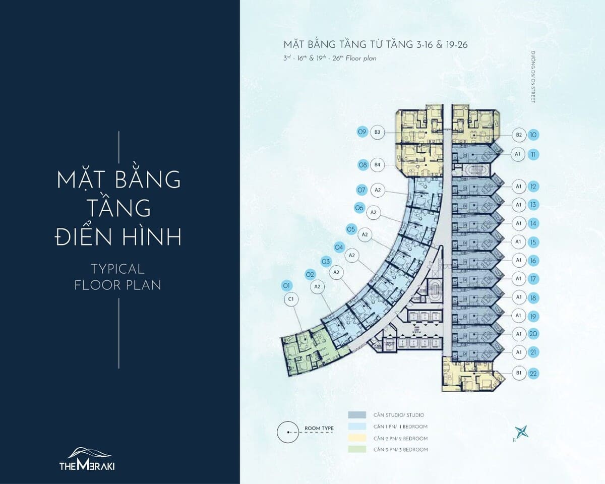 Mặt bằng tầng The Meraki Vũng T&agrave;u