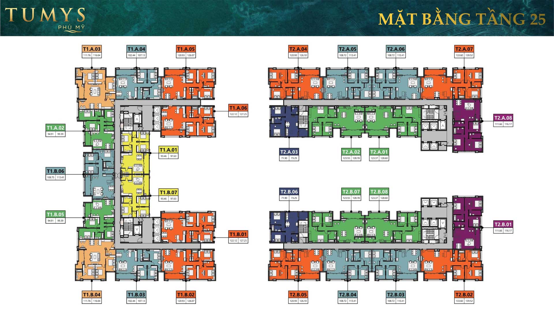 Mặt bằng Tầng 25 Dự án Căn hộ Tumys Phú Mỹ Mặt bằng Tầng 25 Dự án Căn hộ Tumys Phú Mỹ