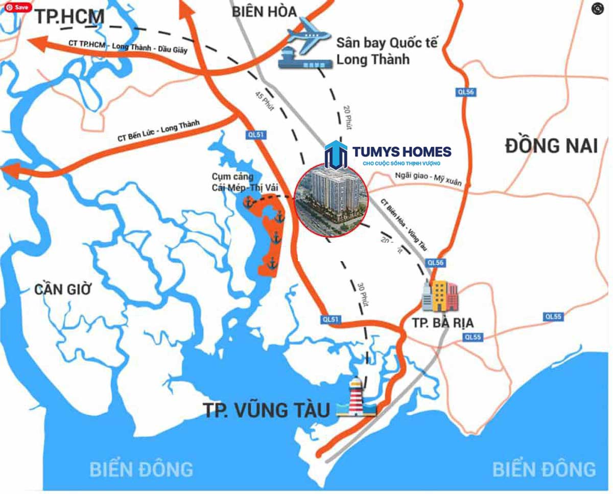 Vị trí Dự án Căn hộ Tumys Homes Phú Mỹ Vị trí Dự án Căn hộ Tumys Homes Phú Mỹ