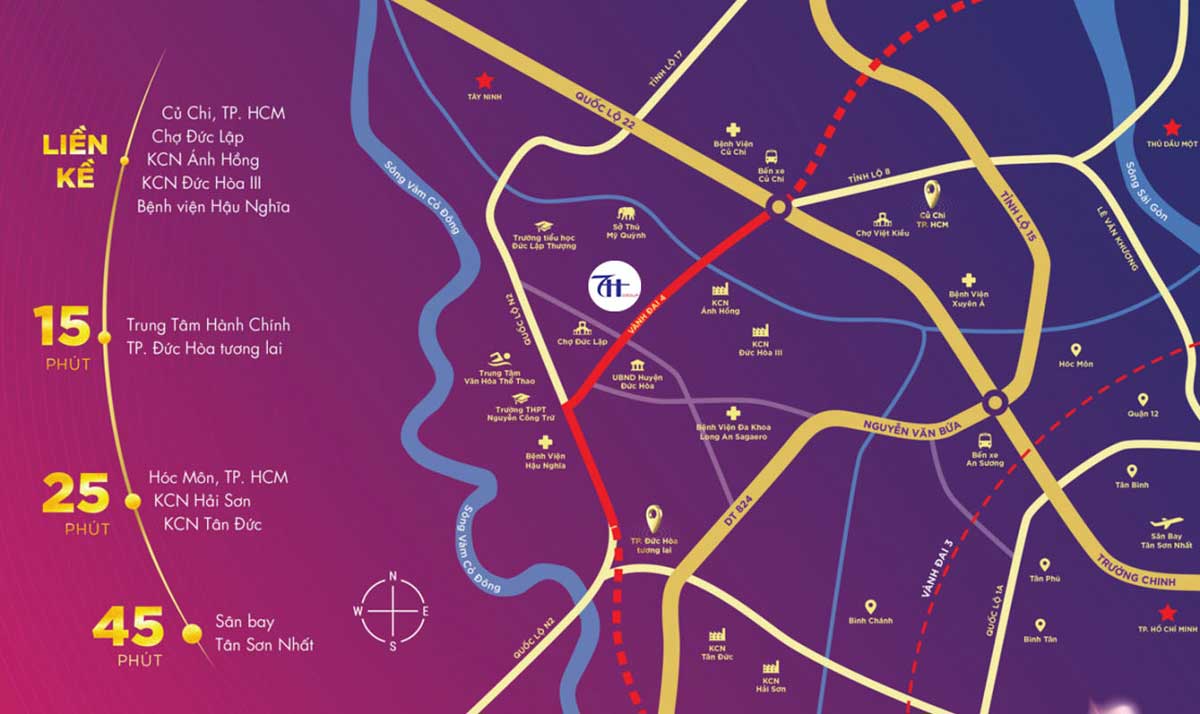 Vị trí Dự án Osaka City Đức Hòa Long An Vị trí Dự án Osaka City Đức Hòa Long An