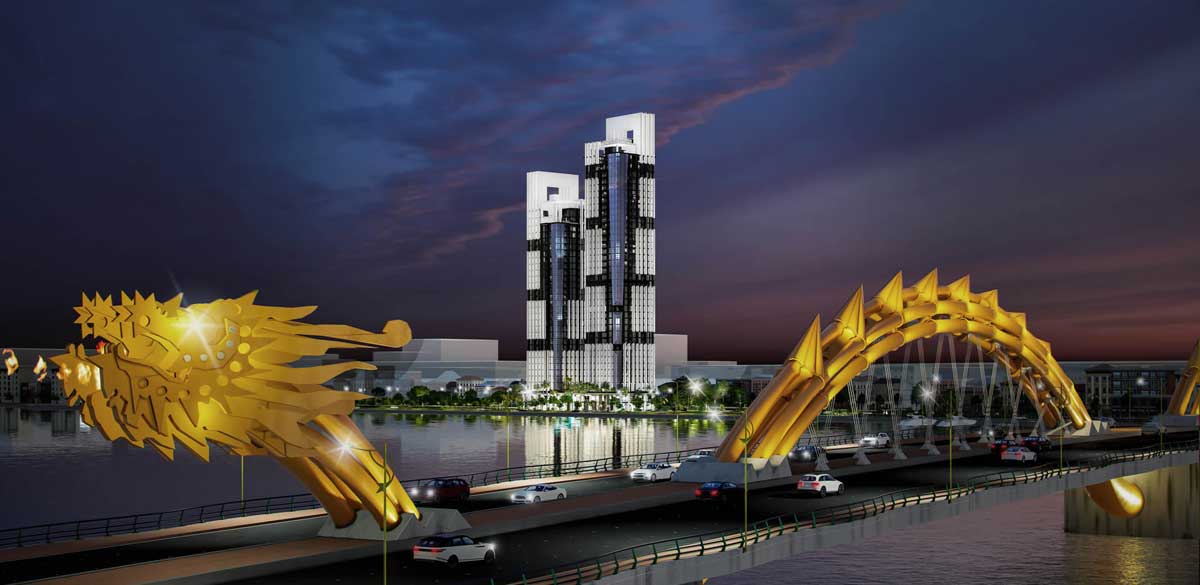 Dự án Căn hộ Đà Nẵng LandMark Tower về đêm Dự án Căn hộ Đà Nẵng LandMark Tower về đêm