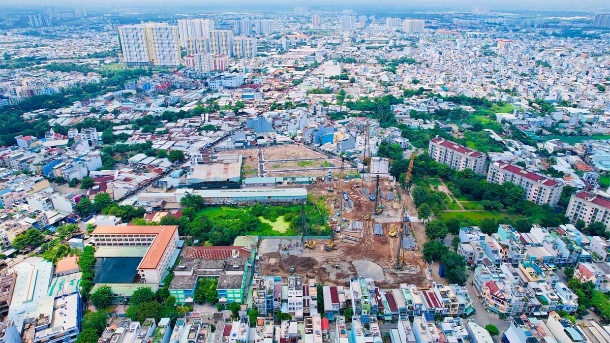 Tien do thi cong Du an The Privia Khang Dien Binh Tan moi nhat 2022 - The Privia