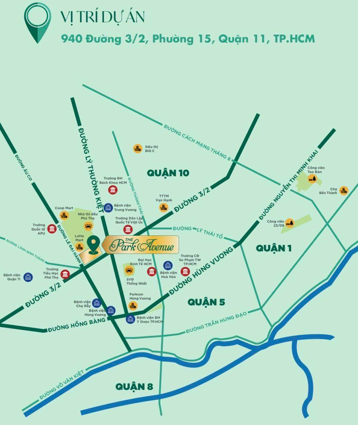 Vị trí Dự án The Park Avenue Quận 11 Vị trí Dự án The Park Avenue Quận 11