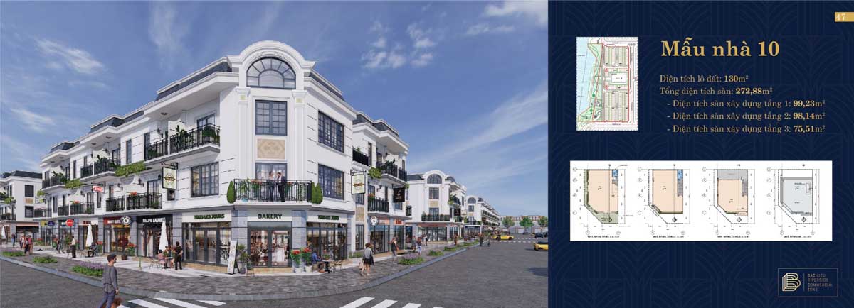 Thiet ke Nha pho Bac Lieu Riverside Commercial Zone 10 - Bạc Li&ecirc;u Riverside