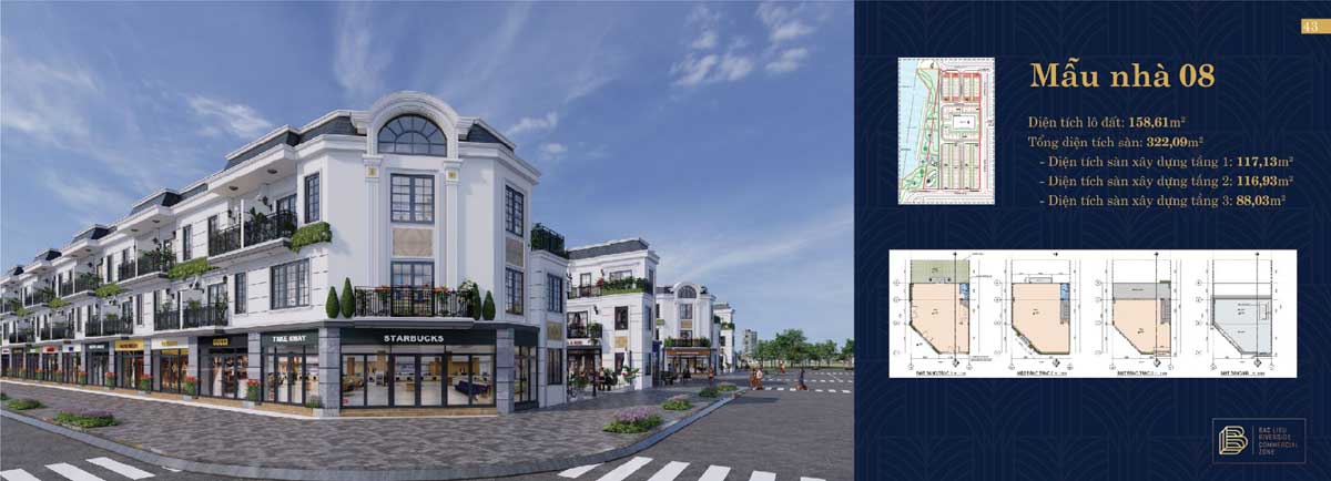 Thiet ke Nha pho Bac Lieu Riverside Commercial Zone 8 - Bạc Li&ecirc;u Riverside
