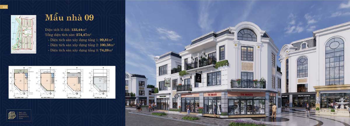 Thiet ke Nha pho Bac Lieu Riverside Commercial Zone 9 - Bạc Li&ecirc;u Riverside