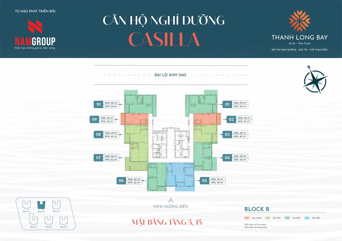 Mặt bằng Tầng 5-15 Block B Căn hộ Casilla Mặt bằng Tầng 5-15 Block B Căn hộ Casilla