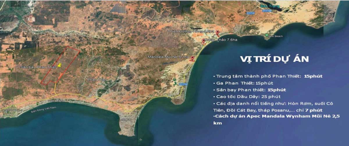 Vị trí Dự án Apec Solari Resort Mũi Né Vị trí Dự án Apec Solari Resort Mũi Né