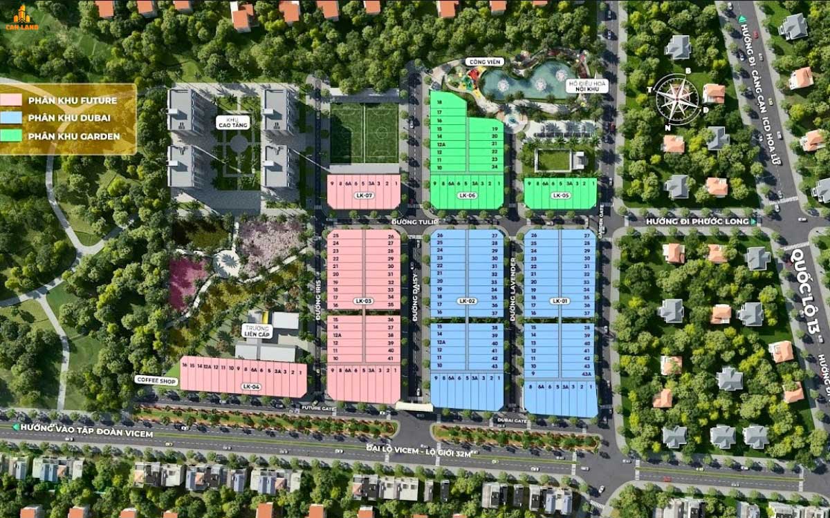 Mặt bằng Tổng thể Dự án Lake One City Bình Phước Mặt bằng Tổng thể Dự án Lake One City Bình Phước
