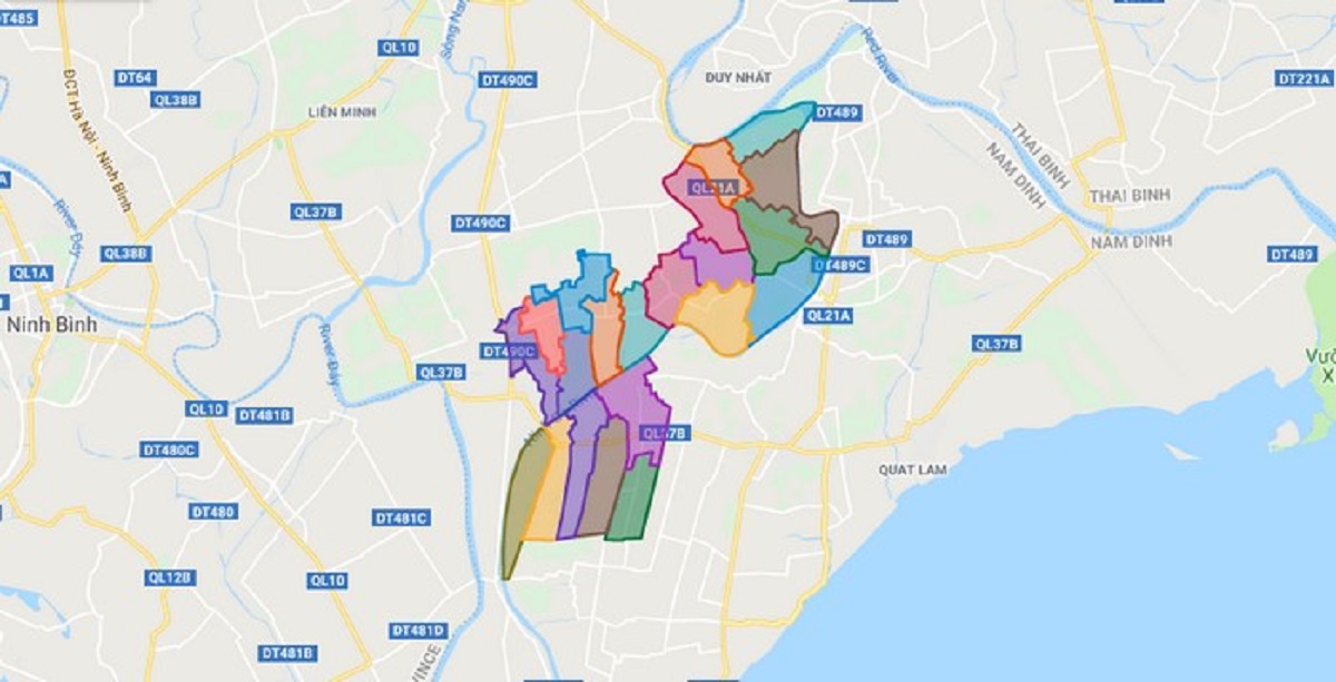 Bản Đồ Hành Chính Huyện Trực Ninh Bản Đồ Hành Chính Huyện Trực Ninh