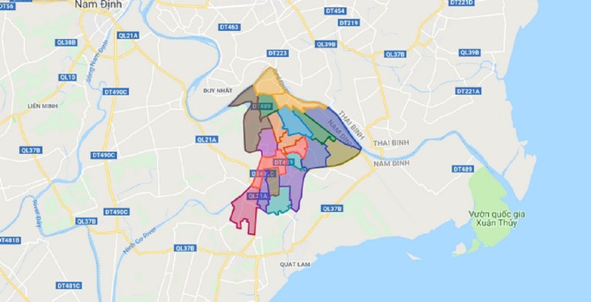 Bản Đồ Hành Chính Huyện Xuân Trường Bản Đồ Hành Chính Huyện Xuân Trường
