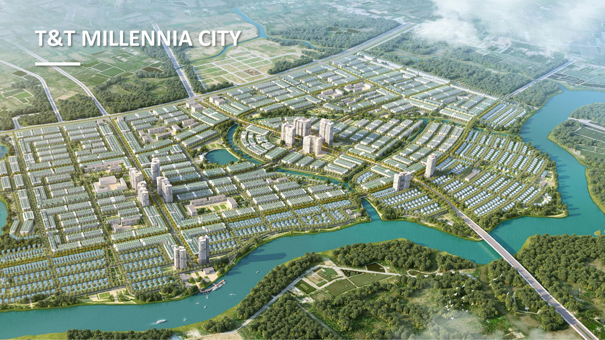 Phối cảnh Tổng thể Khu đô thị T&T Millennia City Long Hậu