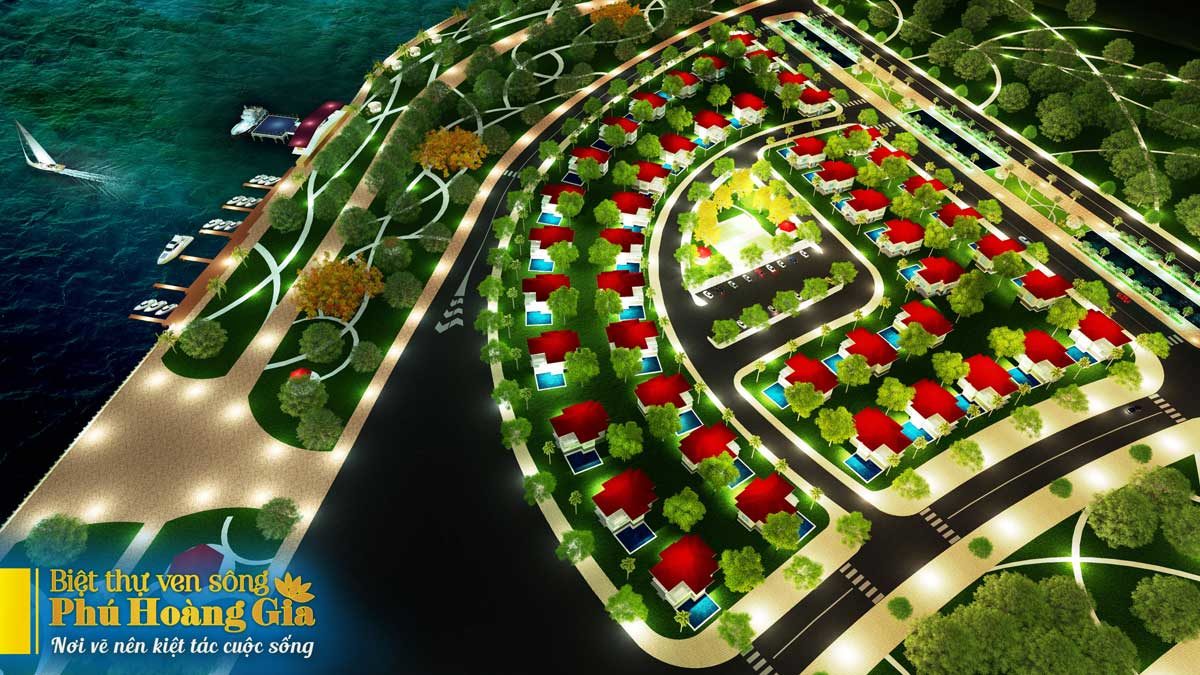 Toàn cảnh Dự án Biệt thự ven sông Phú Hoàng Gia