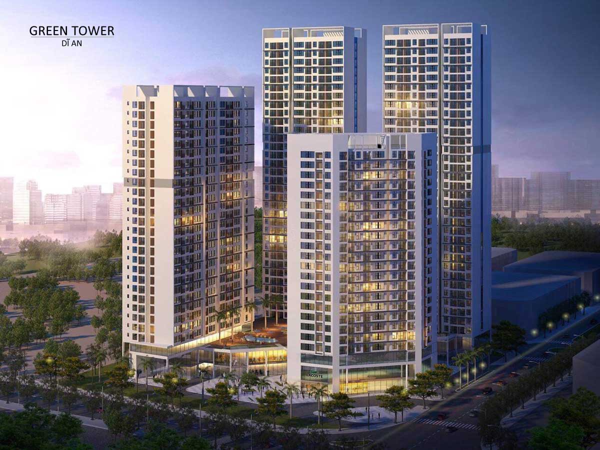 Phối cảnh Dự án Tải App 1.1.1.1 Bật Lên Để Vào Tặng 88K Green Tower Dĩ An Bình Dương