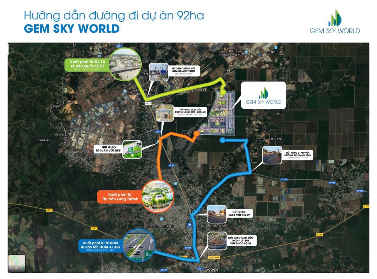 Đường vào Dự án Khu đô thị Thương mại Giải trí Gem Sky World