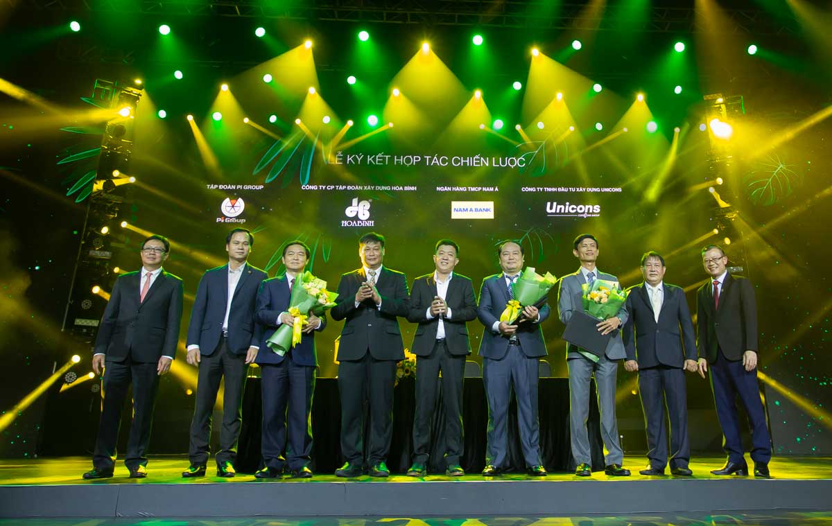 Tập đoàn Pi Group ký kết hợp tác với Hòa Bình, Unicons và Ngân hàng Nam Á Bank