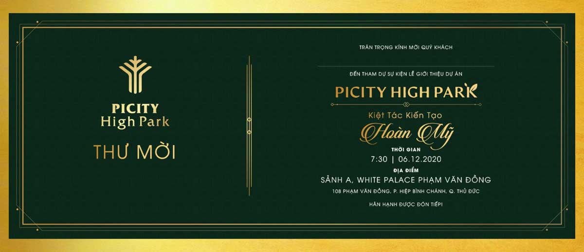 Mở bán Dự án Picity High Park