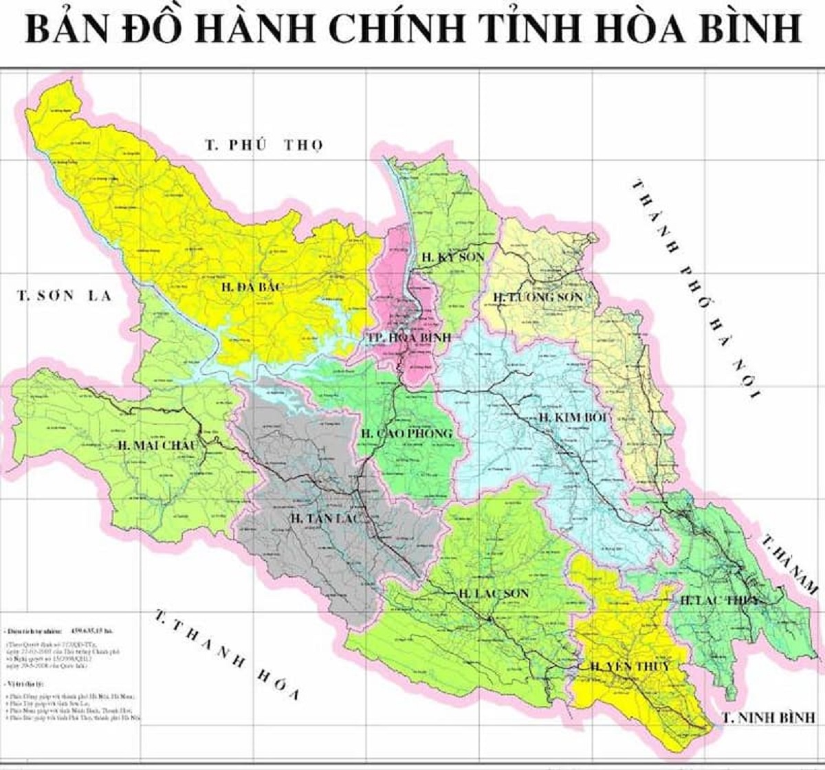 ban do hanh chinh tinh hoa binh - BẢN ĐỒ HÀNH CHÍNH TỈNH HOÀ BÌNH & THÔNG TIN QUY HOẠCH HOÀ BÌNH MỚI NHẤT